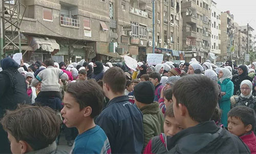 Habitantes del sur de Damasco piden salida de terroristas En fotos: Habitantes del sur de Damasco piden salida de terroristas